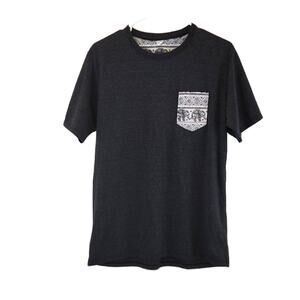 Heathered Gray Women's Short Sleeve T-Shirt Size LG Elephant Aztec‎ Southwestern